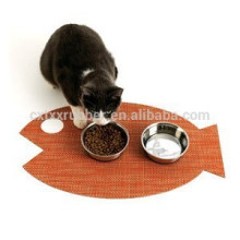 Esteira de alimentação de gato com forma de peixe, esteira de alimentação de almofada de forma personalizada